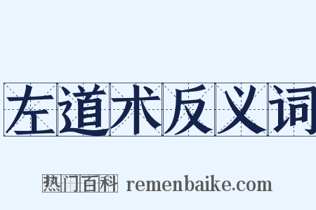 左道术反义词是什么意思的图片